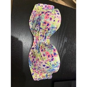 Victoria Secret Size 34c Floral Swim Bikini Top Wire Cups